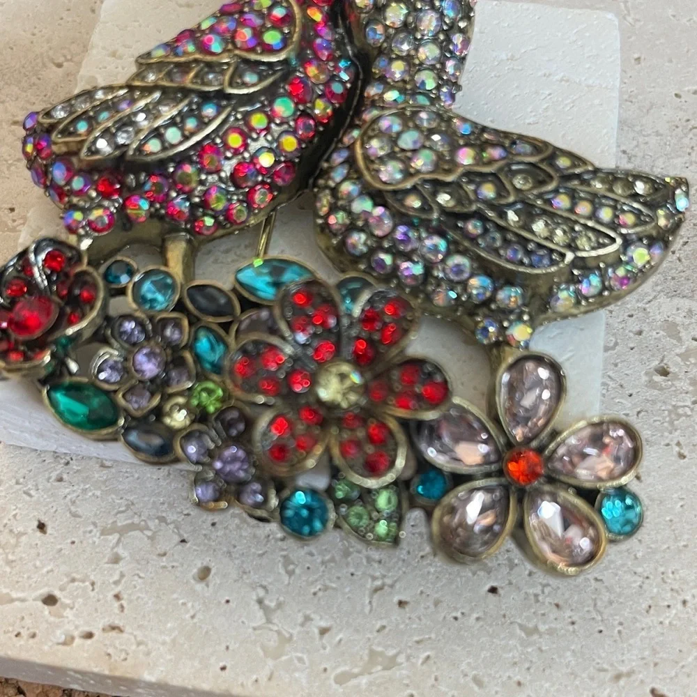 Heidi Daus Vibrant Crystal Duck Brooch
